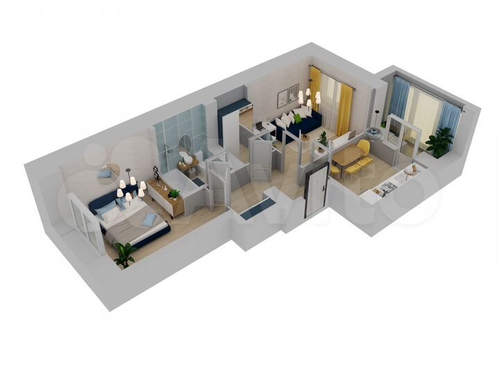 2-к. квартира, 51,5 м², 10/10 эт.