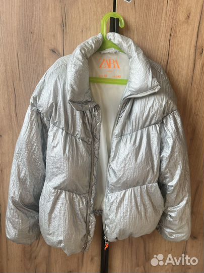 Пуховик для девочки 140 zara