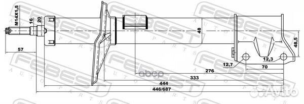 Амортизатор задний GAS.twin tube 24661261R Febest