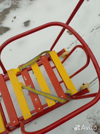 Детские санки с задними колесами