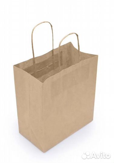 Крафт пакет бумажный с ручками