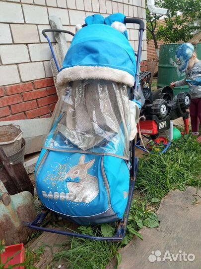 Детские санки коляска