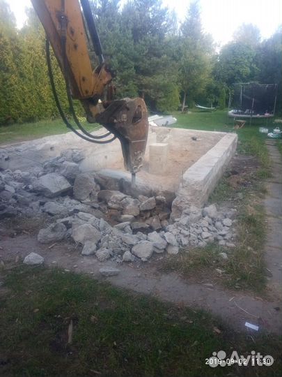 Снос, демонтаж, разборка дома, фундамента