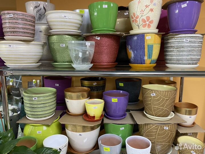 Керамические горшки, пластиковые горшки для цветов