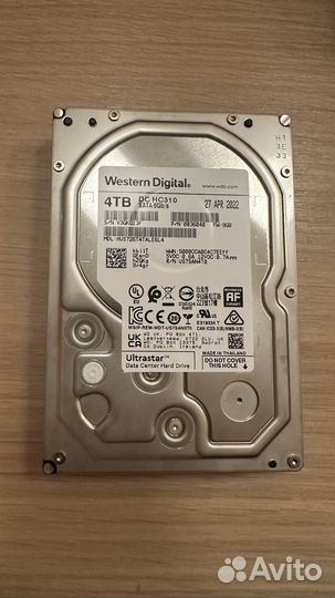4 тб Жесткий диск WD Ultrastar DC HC310