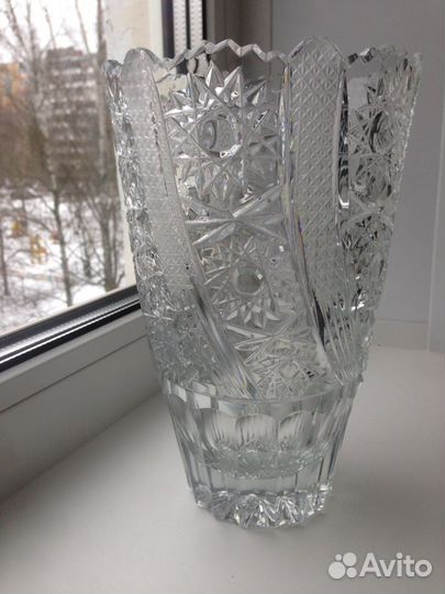 Ваза хрустальная большая новая