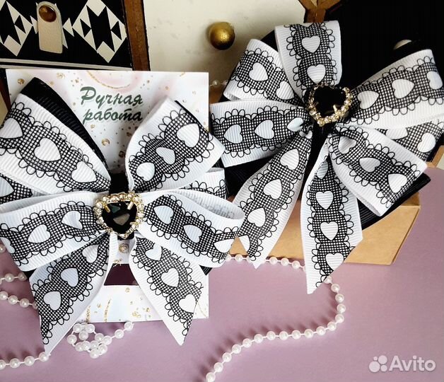 Школьные бантики ручной работы