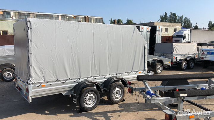 2-осный прицеп Мзса 3,5 х 1,51 тент 1,5 м скос