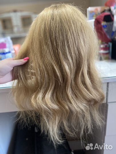 Манекен голова для причесок натуральные волосы