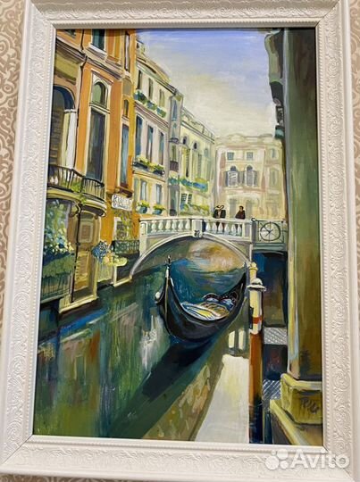 Продам картину в багете венеция