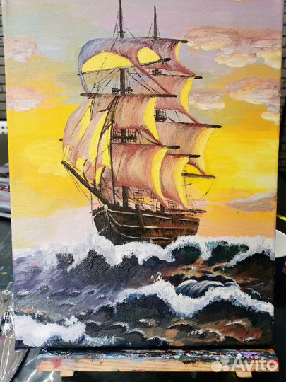 Картина акрилом на холсте