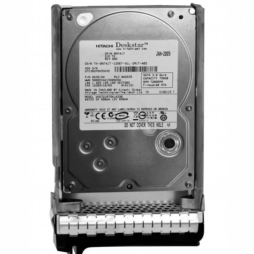 [NT417] Жесткий Диск Dell 750gb Sata2 3.5" Hdd Nt417