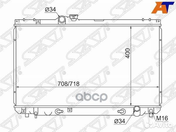 Радиатор Toyota Mark II (X100,X110) 96-04 / Cha