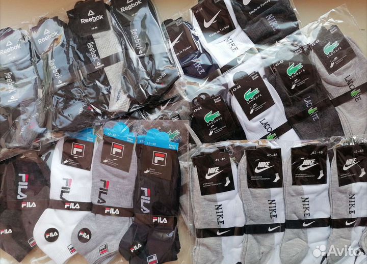 Носки Nike, Adidas, Puma, Reebok, fila