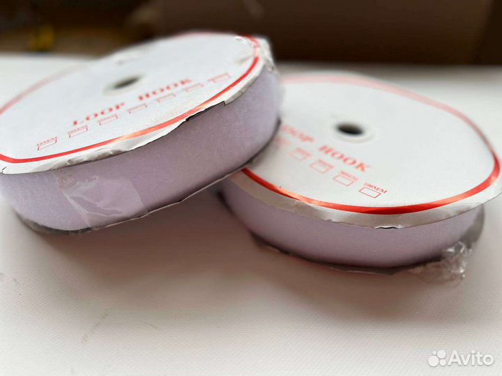 Лента контактная липучка пришивная белая