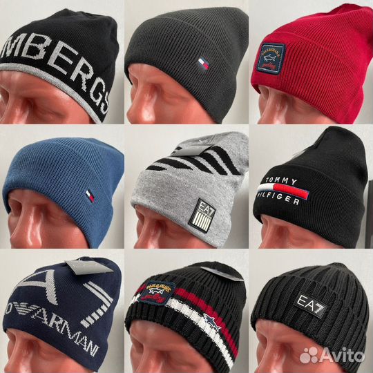 5 шапки мужские авито