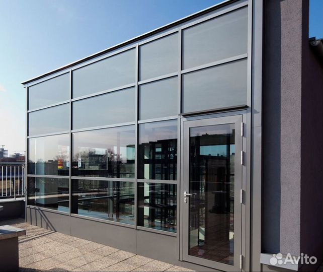 Алюминиевые фасады входные мон-ж 1-2 дн