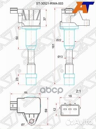 Катушка зажигания RR honda civic 06-12/FIT/jazz