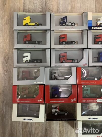 Модели тягачей Scania exclusive 36 штук herpa 1:87