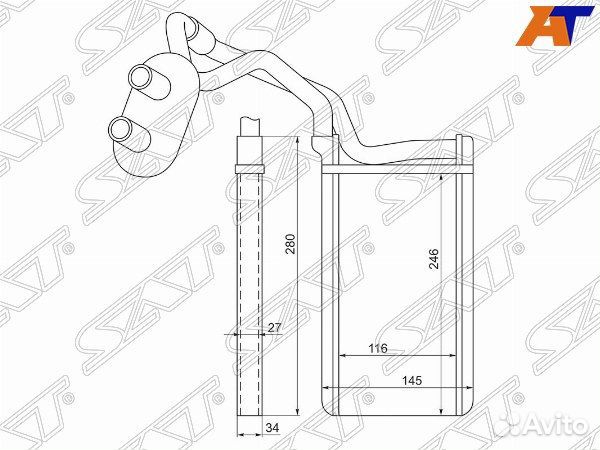 Радиатор отопителя салона mitsubishi L200