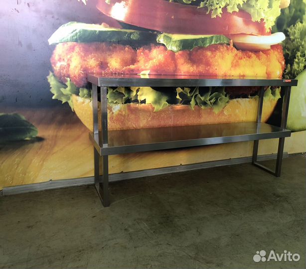 Полка настольная из нержавеющей стали 150*40 см