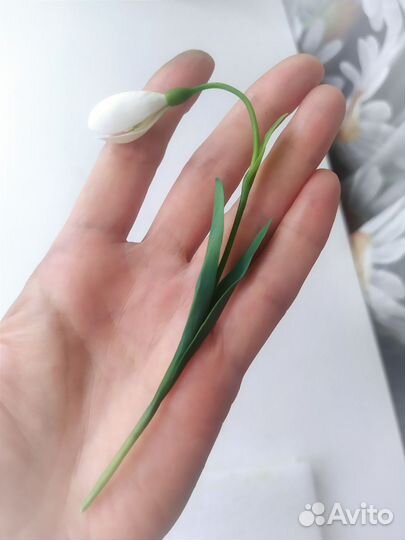 Подснежники из холодного фарфора