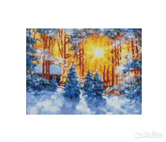 Алмазная мозаика на раме Февраль 30*40см 503-ST-S