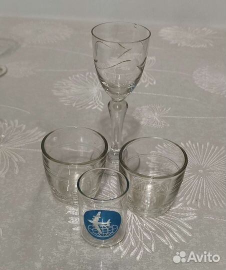 Рюмки и фужеры цветное стекло СССР