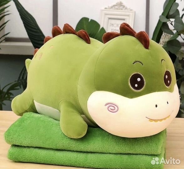 Динозавр с пледом