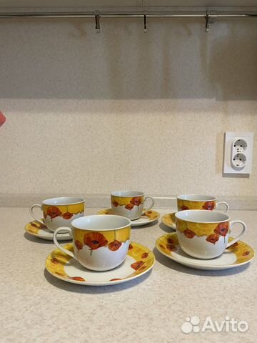 Чашки с блюдцем 5 пар