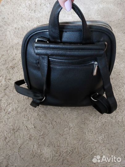 Рюкзак женский кожаный черный