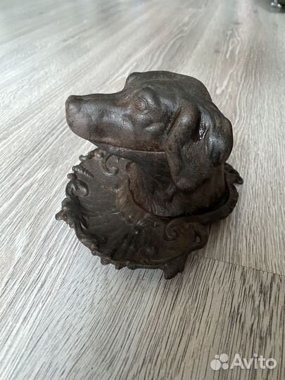 Пепельница голова собаки. Касли. СССР