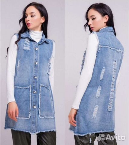 Джинсовый кардиган женский 46 48 новая