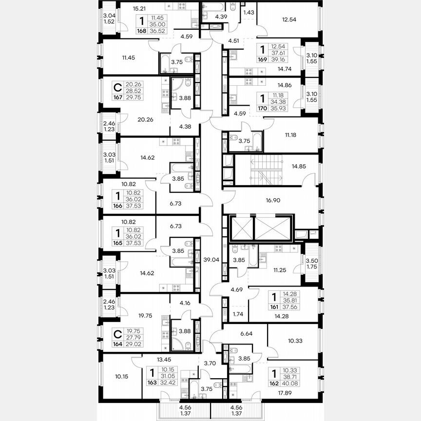 1-к. квартира, 35,9 м², 4/15 эт.