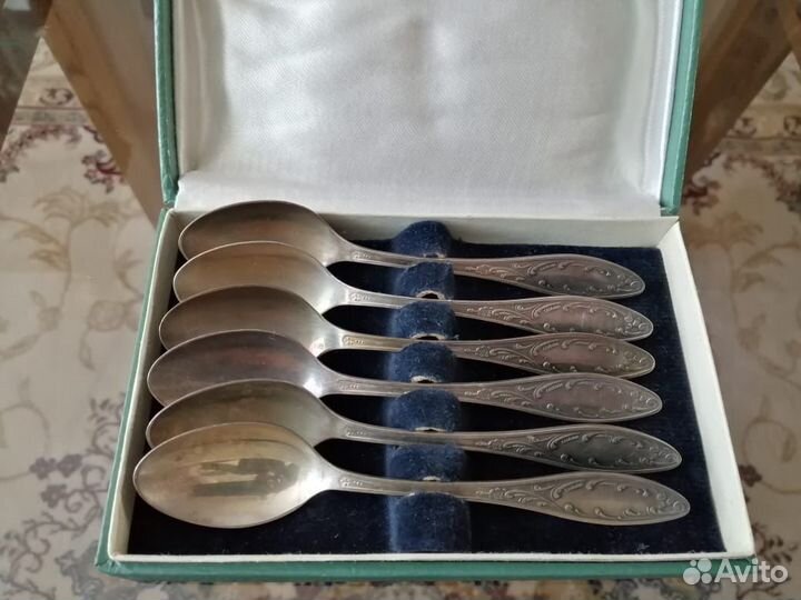 Чайные ложки и десертные ложки мельхиор СССР