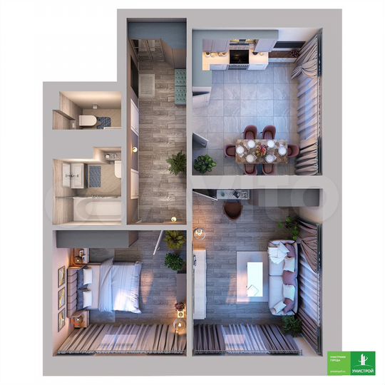 2-к. квартира, 71,9 м², 3/27 эт.