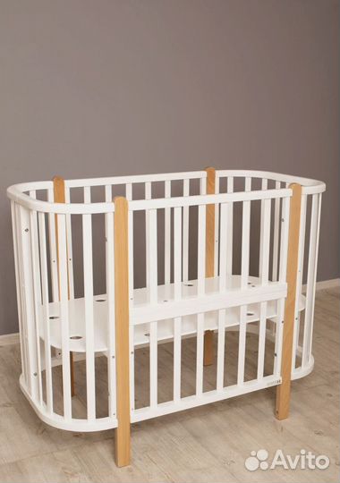 Детская кроватка трансформер с маятником