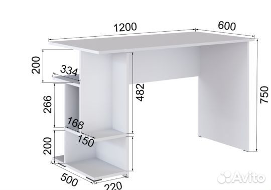 Стол компьютерный скм-6 сонома/белый