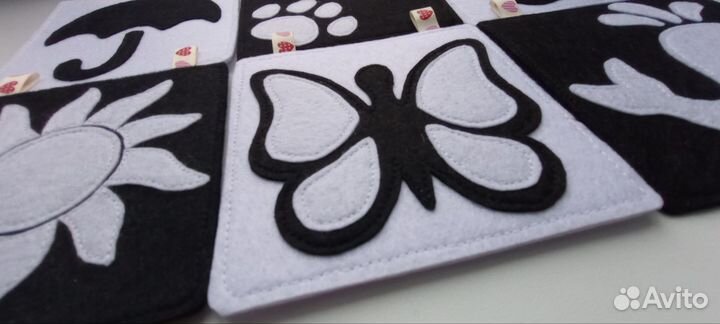 Черно белые карточки для новорожденных