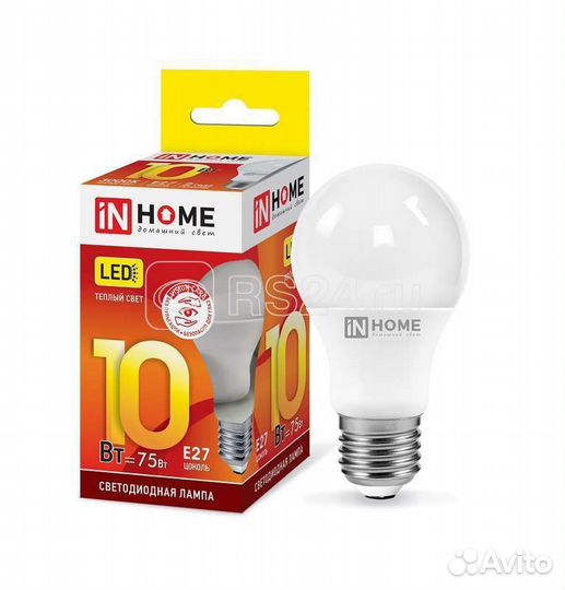 Лампа светодиодная LED A60 VC 10Вт 230В Е27 3000К