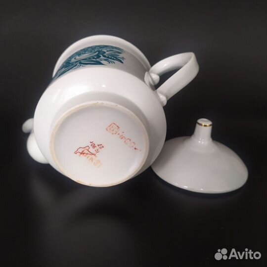 Чайник и масленка Дулево СССР