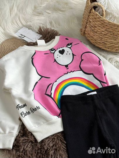 Костюм Zara для девочки свитшот и лосины 86-116