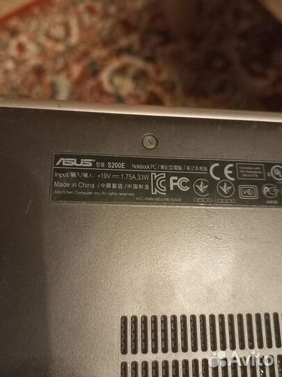 Asus s200e + ssd 480 гб