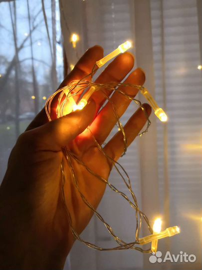 Гирлянда занавес штора нить