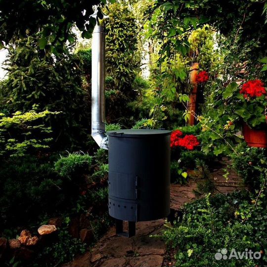 Печь для сжигания мусора Дымок 8-135 литров (5мм)