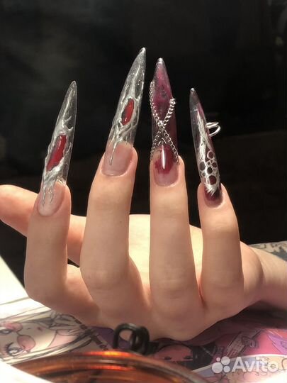 Маникюр на дому, экстра наращивание ногтей