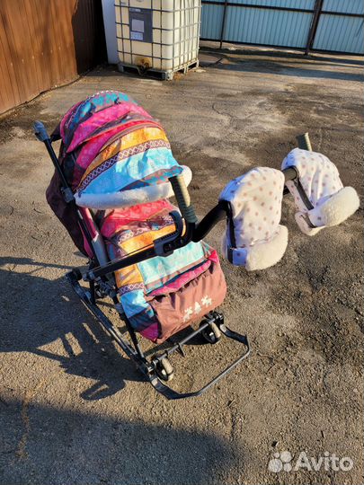 Детские санки коляска