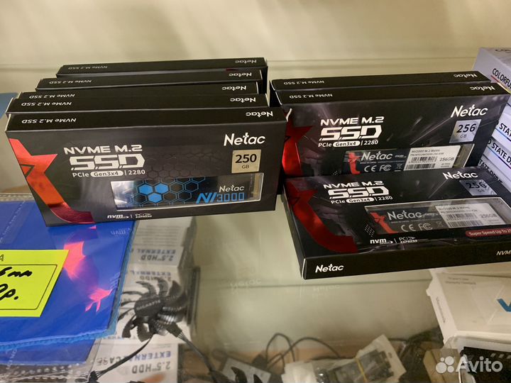 Ssd m2 nvme netac (250gb-256gb)