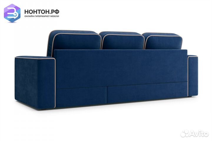 Диван угловой дельфин Берген темно-синий