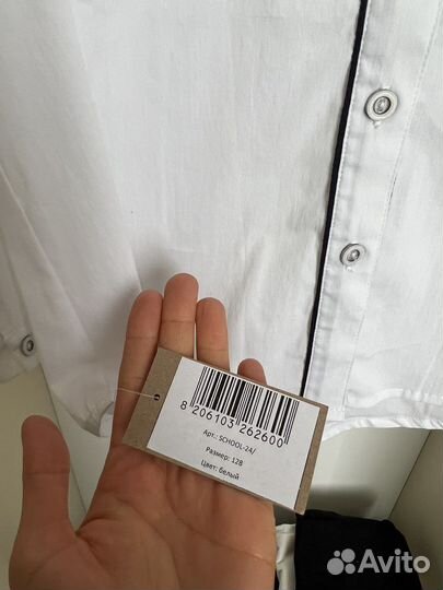 Блузка-рубашка хлопок для девочки 128